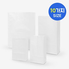 나우스팩 화이트 종이봉투 (1000장) - 10가지 사이즈, 1세트, 1개, 화이트 종이봉투 1호 1000장
