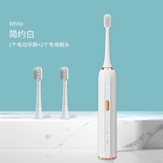 聲波電動牙刷 附2替換刷頭, 1個, 1, 象牙白配3刷頭