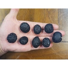 Naddy家 球粒菲律賓隕石RIZALITE黑隕石 每顆15-20克 水族箱造景獨特選擇, 1個