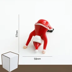 쿠쿠스토어 산타클로스 요가 자세 유리 조각상 휴일 집 장식 크리스마스 공부방 침실 차량 내부 수제 선물, 04 Design E