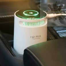 참깨샵 휴대용 차량용 공기청정기 화이트 음이온공기청정기