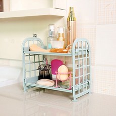 DIY 선반 조립식 2층 PP선반 2단 조립식선반 DD-10118, 민트