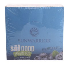SUNWARRIOR 蛋白棒 藍莓口味, 62g, 12支