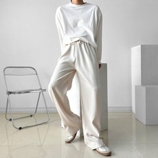 남성 와이드 팬츠 230801M 편안 밴딩 일자 디자인