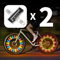 자전거 타이어 점멸등 산악용 밸런스 바이크 라이트, 1개, 1cm, 16LED 2개