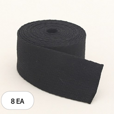 해피베어스 데일리 웨이빙 끈 38mm, 블랙 색상, 8개