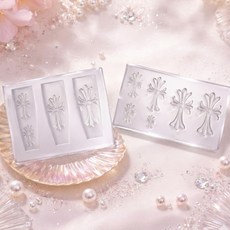 앤틱 크로스 십자가 네일몰드 2탄 2종택1, 3번팁크로스, 1개, 3번팁크로스