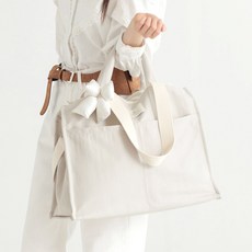 와이엠마마 가벼운 세탁 편한 보부상 방수 기저귀가방 더블빅윰백 펄, 심플베이지