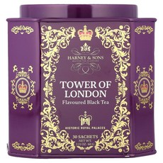 하니앤손스 타워 오브 런던 블렌드 프레시 홍차 블렌드 30 주머니 2.67 oz (75 g), 1개, 1개