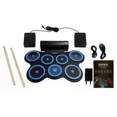 휴대용 삼익 전자드럼 롤패드 블루 1P 미니 연습용 kal*2407vT, 1개, 상세페이지 참조