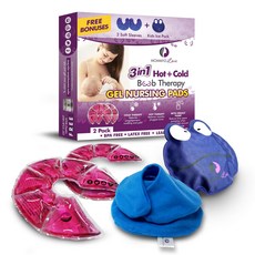 Mommyz Love 젤 수유 패드 - 막힌 유관 를 위한 Mommyz Love Gel Nursing Pads for Breastfeeding - Hot & Cold Therap, Pack of 1, 1개