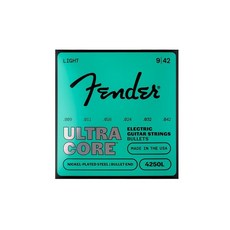 1250 울트라코어 기타 스트링 니켈 도금 스틸 볼 엔드 1250L 게이지 .009-.042 (6) 3팩, 1 Pack, Bullet End (Light)