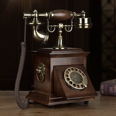 가정용 레트로 전화기 빈티지 옛날 골동품 장식 인테리어 플러그인 버튼, D_플러그인 버튼 백라이트 핸즈프리 천끈