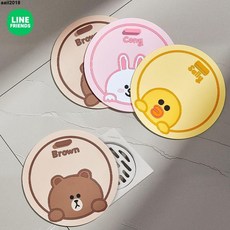 地漏盖硅膠地漏墊 防臭 防飞虫 地漏封閉蓋衛生間排水口防臭硅膠墊浴室下水道封口蓋防蟲反味神器, 地漏墊-可妮款【1片裝】,【PVC加厚款】