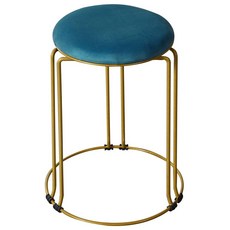 화장대 의자 쌓을수있는 식탁, 연블루 벨벳 두껍고두꺼움