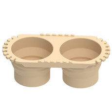 可摺疊矽膠顏料桶 美術繪畫水桶 調色洗筆便攜多功能, 米色