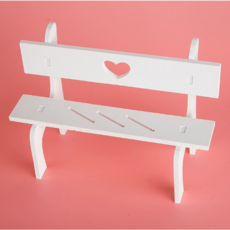 세아 ojoArt 인테리어소품 데코용 미니 벤치 의자 20CM 23CM, 화이트