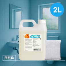 GWC 요석제거제 크린 유 2L 화장실 변기 소변기 노란때 반려 동물 소변자국 강력제거 1개