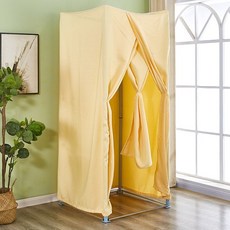 한행 접이식탈의실 소형 간이 이동식 스튜디오 검은색 학원 커튼 의류매장 그늘천, 공식 표준, 밝은 노랑(소형)