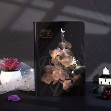 全彩插畫精裝日記筆記本 創意夜光文藝小清新, 1個, 金色 月下芭蕾, 金色