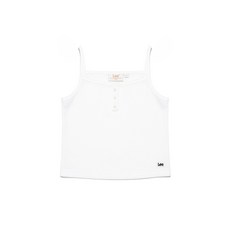 브랜드정품 리 LEE 우먼 슬리브리스 골지 티셔츠 화이트 362458