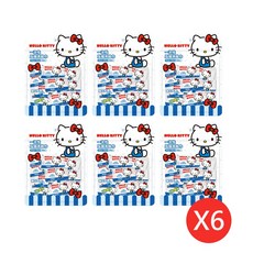 Hello Kitty一次性壓縮洗臉巾20入 獨立包裝 柔軟親膚 旅行必備, 白色, 6個