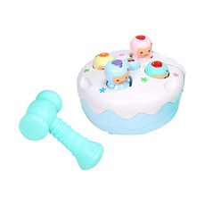 JoyBaby 兒童玩具 打地鼠幼兒益智敲擊玩具，寶寶手眼協調訓練，安全無毒材質, 藍-F, 1個