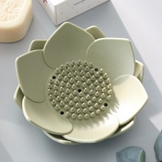 체리하우스 국산 실리콘 플라워 비누받침2P 1세트, 올리브 2P, 1개