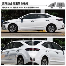 【奧本舖】汽車隔熱紙 汽車前檔隔熱紙 車窗隔熱貼 汽車隔熱膜 汽車隔熱貼 玻璃隔熱貼 隔熱貼 汽車隔熱 隔熱膜 45公分, 金屬淺黑側後擋