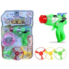 玩具先生 2合1旋轉音樂聲光空中陀螺槍, 隨機