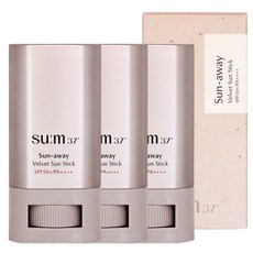 숨37도 선 어웨이 벨벳 선스틱 SPF50+ PA+++ 18g 3개