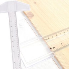 하라 제도용 T자 스케일자 템플릿자 각도자, 45cm, 1개