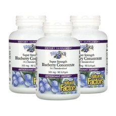 3개 내추럴팩터스 안토시아닌 Anthocyanin 블루베리 농축 BLUEBERRY 500mg 90정
