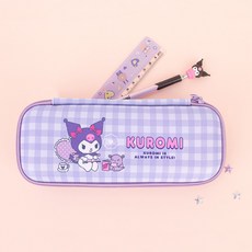 WINGHOUSE Kuromi joy pouch hard case pencil case pouch type character goods present junior 學生, 淺紫色