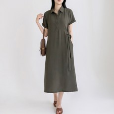허블리 체형커버 여성 여름 원피스 반팔 냉감소재