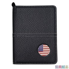 三天出貨 高爾夫計分本 高爾夫計分卡 高爾夫計分 高爾夫計分紙 包含鉛筆和馬克 PU皮材質 黑色高端 高爾夫配件, 美國旗 計分本