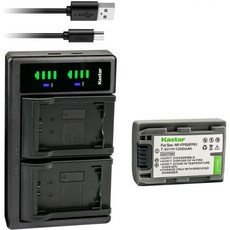 Kastar 1팩 배터리 및 LTD2 USB 충전기 교체용 Sony NP-FP30 NP-FP50 NP-FP51 NP-FP60 NP-FP70 NP-FP71 NP-FP90 NP-F, 1 Charger + 1 Battery, 1개