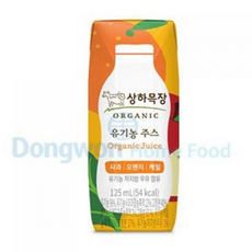 상하목장 주스 사과오렌지케일, 125ml, 4개