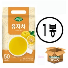 유자차 50티백 유자차스틱 스틱유자차 간편한 사무실차 식후차 모임차, 18g, 50개입, 1박스