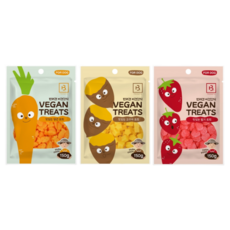강아지 비건 간식 채소 트릿 큐브, 1세트, 450g, 혼합(고구마/당근/딸기)