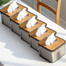 THE집사 업소용 테이블 냅킨 통 케이스 내프킨, 5개, 투명