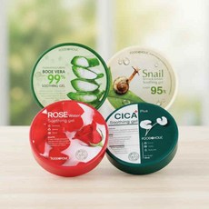 스네일 알로에·로즈워터·시카플러스 수딩젤 300ml 민감 피부 진정·보습 젤, 1