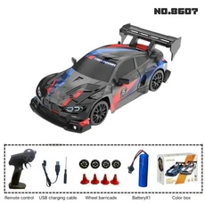 1 24 RC 드리프트 차량 머스탱 4WD 자동차 원격 제어 기능이 있는 경주용 자동차 선물 경쟁 경주용 어린이 장난감, 8607 B Color box, 장난감 등급