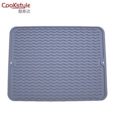 矽膠隔熱瀝水墊 防滑耐熱 易清洗, 灰色Grey, 1個