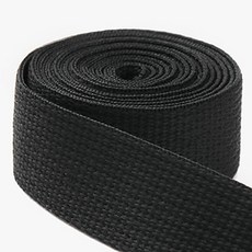 패션스타트 베이직 데일리 가방끈 웨이빙끈 30mm X 900cm, 1개, 블랙