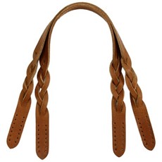 바이핸즈 꽈배기 통가죽 가방손잡이 토트 숄더 뜨개가방용, 1개, 탄 1쌍, 40cm