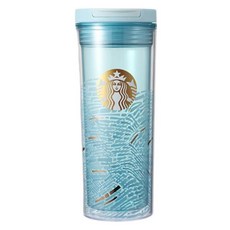 스타벅스 리듬 더블 레이어 팝업 텀블러 400ml, 1개, 블루