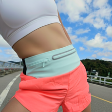 런비트 플립벨트 초경량 슬림 방수 멀티포켓 러닝벨트, 민트, 1개