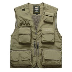 다용도 포켓조끼 낚시 등산 배달대행 통풍성좋은원단 남자여름코디 편리한조끼 남성조끼, 블랙-2XL