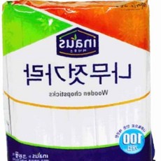 1회용젓가락 크린랩 나무 젓가락 100P 일회용나무젓가락 튼튼한나무젓가락